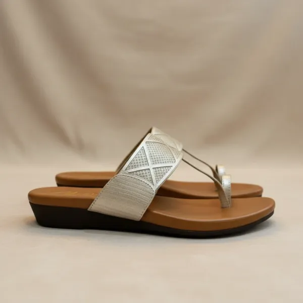 WOSUM™_Premium_Comfort_T-Strap_Sandals_–_Ivory_&_Tan