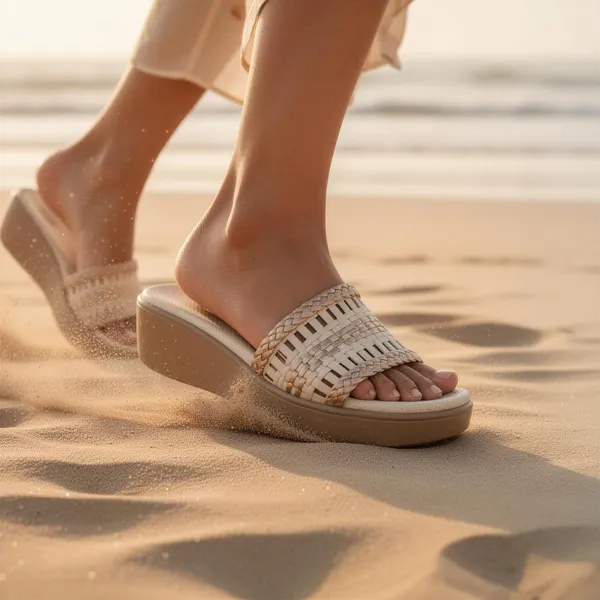 Women_Beige_Wedge_Sandals_–_Woven_Strap_Gold_Detail_Comfort_Slip-On_Slides_(Lightweight_Summer_Wear)