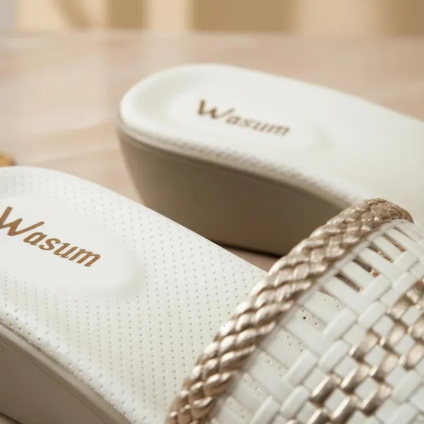 Women_Beige_Wedge_Sandals_–_Woven_Strap_Gold_Detail_Comfort_Slip-On_Slides_(Lightweight_Summer_Wear)