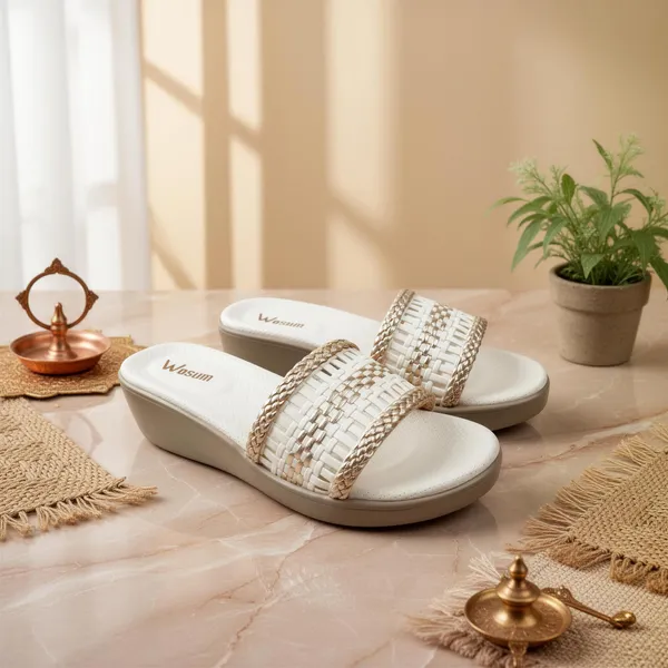 Women_Beige_Wedge_Sandals_–_Woven_Strap_Gold_Detail_Comfort_Slip-On_Slides_(Lightweight_Summer_Wear)