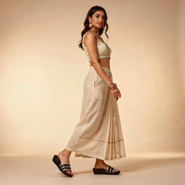 Women_Black_Wedge_Sandals_–_Woven_Strap_Gold_Detail_Comfort_Slip-On_Slides_(Casual_&_Everyday_Wear)