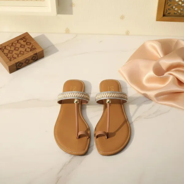 Women_Ethnic_Toe_Ring_Flats_with_Cushioned_Footbed_–_Embellished_Comfortable_Slip-On_Sandals