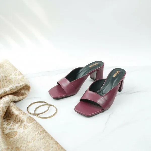 Women_Wine_Burgundy_Block_Heel_Mules_–_Square_Toe_Slip-On_Heels_for_Women
