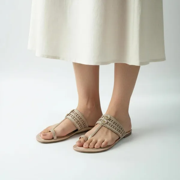 Women’s_Beige_Toe-Ring_Sandals_with_Gold_Embellishments_|_WOSUM
