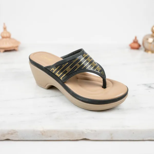 Women’s_Black_Crystal_Wedge_Toe-Ring_Sandals_–_Comfortable_Slip-On_Platform_Flip_Flops_for_Daily_&_Party_Wear