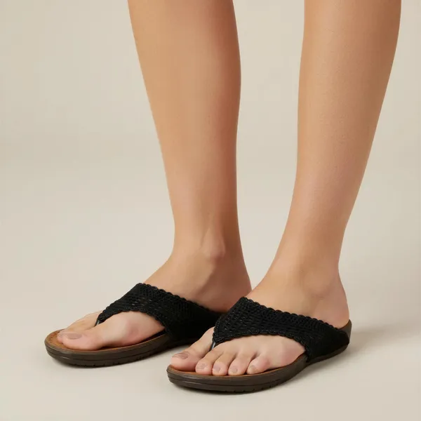 Women’s_Black_Flat_Sandals_|_Stylish_Casual_Slip-On_Flip_Flop_Sandals_for_Everyday_Wear