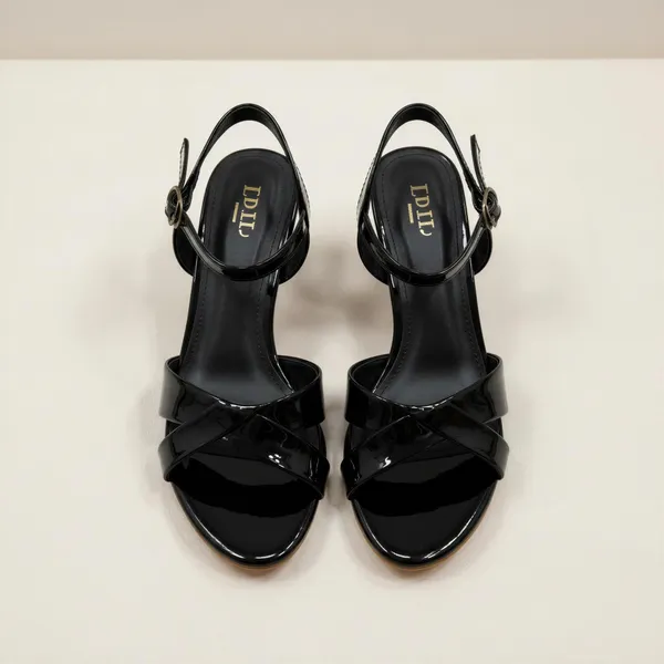 Women’s_Black_Patent_Heeled_Sandals_with_Cross_Straps_&_Ankle_Buckle_|_WOSUM
