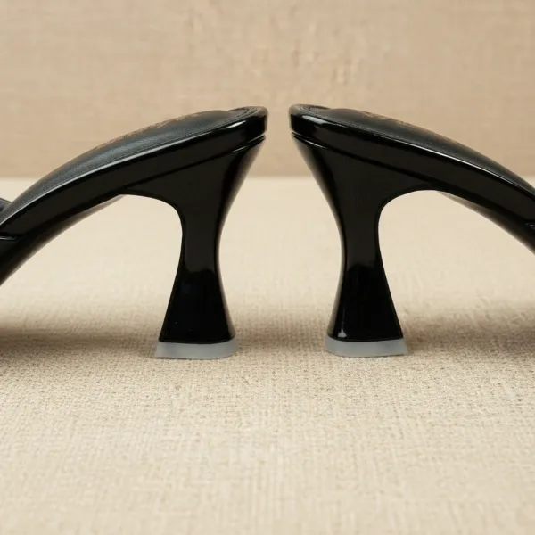 Women’s_Black_Patent_Mule_Heels_–_Sculpted_Mid_Heel_Minimalist_Slide_Sandals
