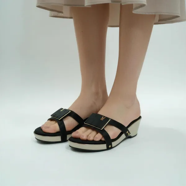 Women’s_Black_Wedge_Sandals_with_Statement_Buckle_|_Stylish_Platform_Sandals_