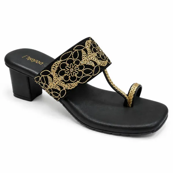 Women's_Black_&_Gold_Embellished_Block_Heel_Sandals_|_Premium_Ethnic_Party_Wear_Footwear