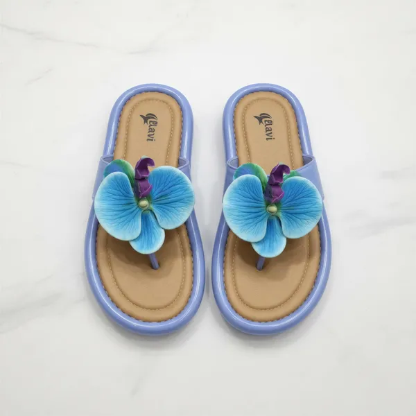 Women's_Blue_Floral_Flip-Flop_Sandals_with_3D_Orchid_Flower_Embellishment