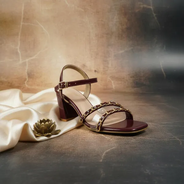 Women’s_Burgundy_Heeled_Sandals_with_Gold_Chain_Detail_–_Luxury_Ankle_Strap_Party_Heels