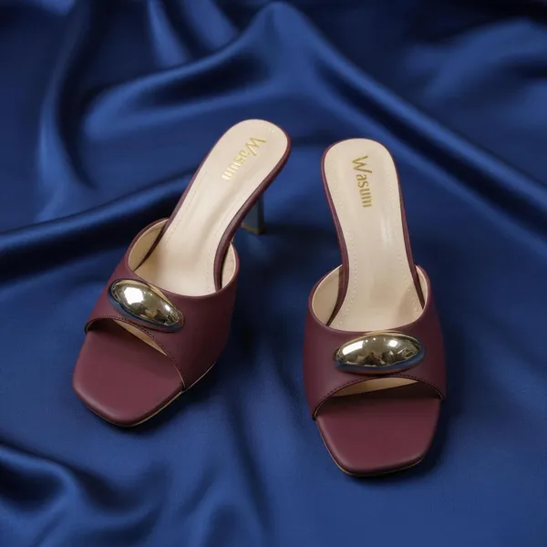 Women’s_Burgundy_Mule_Heels_with_Gold_Accent_–_Luxury_Open_Toe_Designer_Sandals