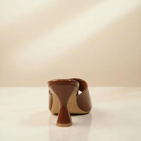 Women’s_Cognac_Patent_Mule_Heels_–_Sculpted_Mid_Heel_Minimalist_Slide_Sandals