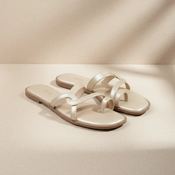 Women’s_Cream_Nude_T-Strap_Flat_Sandals_–_Open_Toe_Casual_Slippers