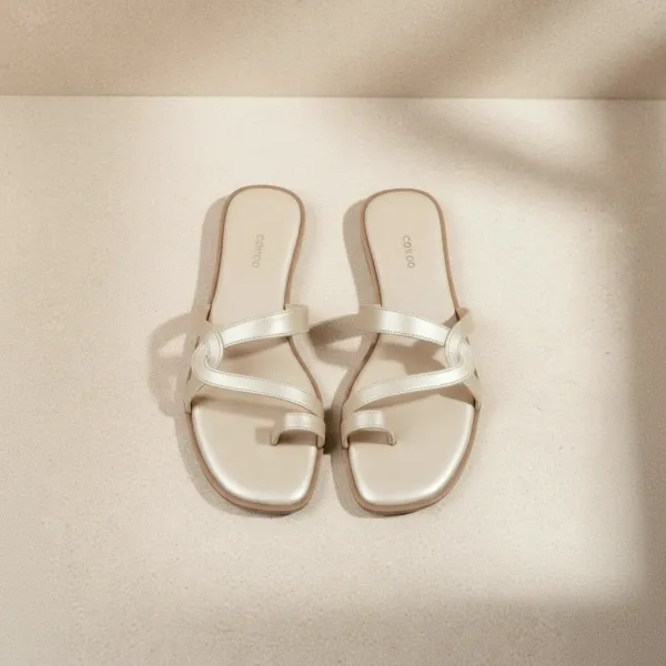 Women’s_Cream_Nude_T-Strap_Flat_Sandals_–_Open_Toe_Casual_Slippers