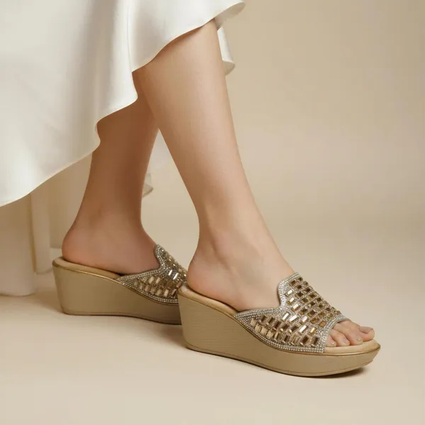 Women's_Gold_Embellished_Wedge_Sandals_|_WOSUM