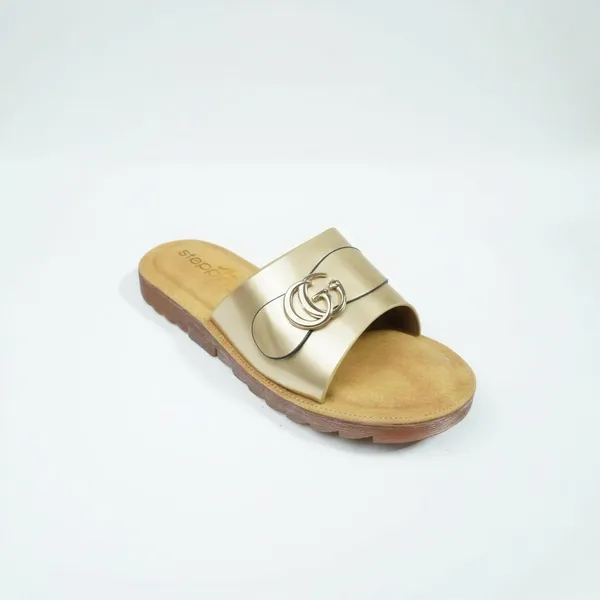 Women’s_Gold_Slide_Sandals_with_Emblem_–_Premium_Look_Comfortable_Flats