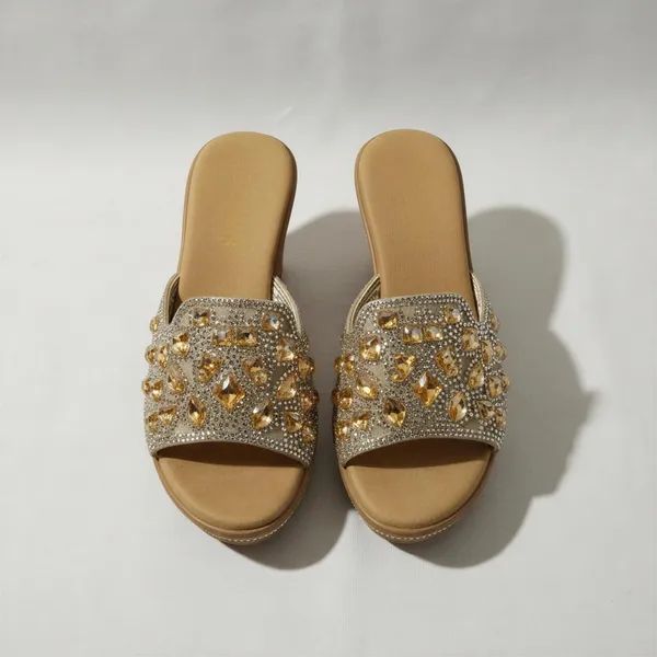 Women's_Gold_Stone_Embellished_Wedge_Sandals_|_WOSUM