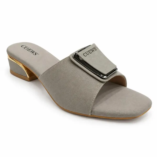 Women’s_Grey_Block_Heel_Sandals_with_Metallic_Buckle_|_WOSUM