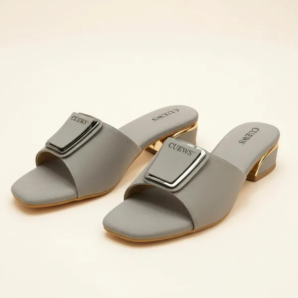 Women’s_Grey_Block_Heel_Sandals_with_Metallic_Buckle_|_WOSUM