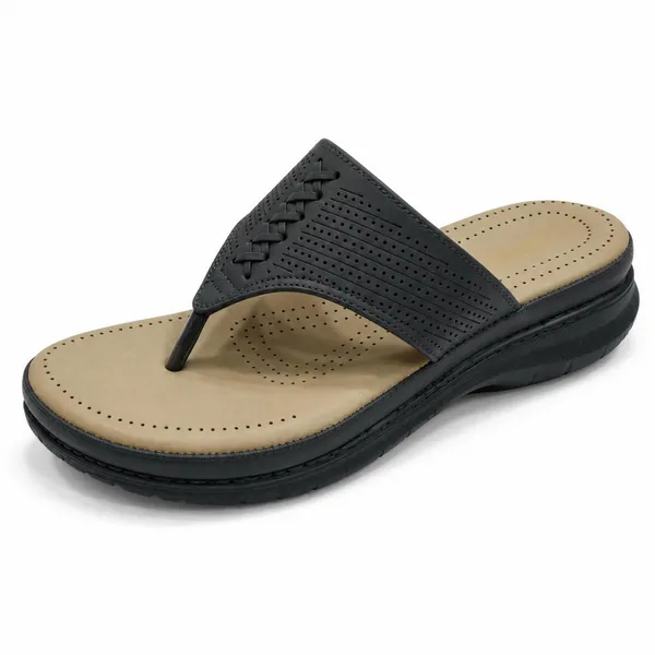 Women’s_Grey_Toe-Ring_Comfort_Sandals_|_WOSUM