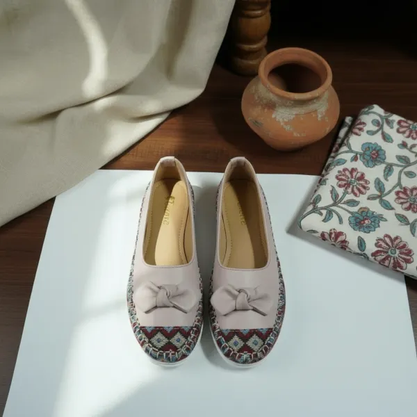Women’s_Lavender_Bow_Comfort_Flats_–_Ethnic_Woven_Casual_Slip-On_Shoes_with_Cushioned_Insole