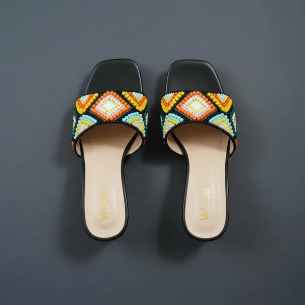 Women’s_Luxury_Beaded_Block_Heel_Mule_Sandals_–_Multicolor_Geometric_Embellished_Slides