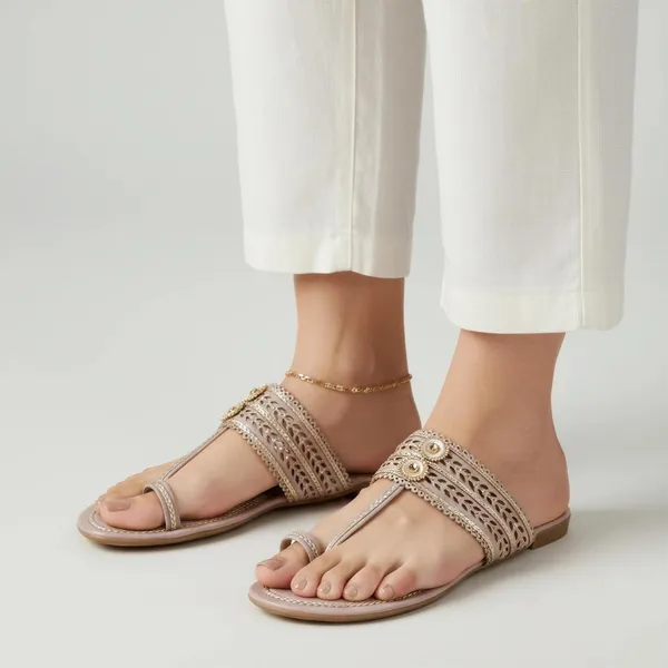 Women’s_Mauve_Pink_Toe-Ring_Sandals_with_Gold_Detail_|_WOSUM