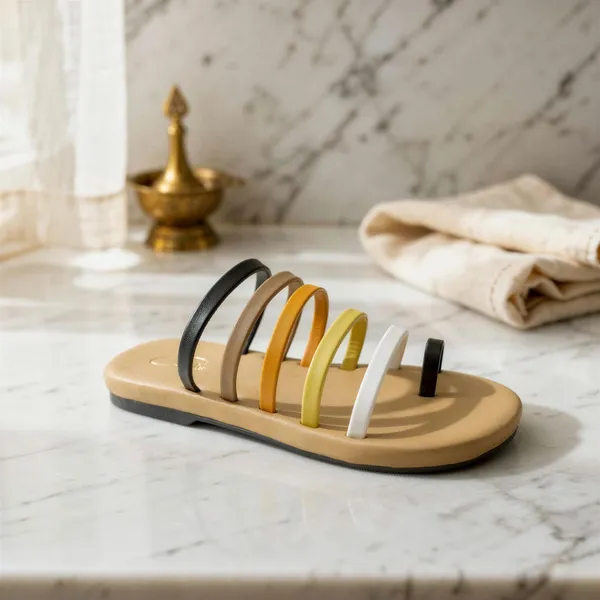 Women’s_Multi_Strap_Flat_Sandals_with_Toe_Ring_–_Lightweight_Comfort_Slip-On_Summer_Flats
