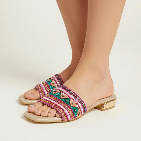 Women’s_Multicolor_Embroidered_Ethnic_Sandals_|_Low_Block_Heel_Slip-On_|_WOSUM