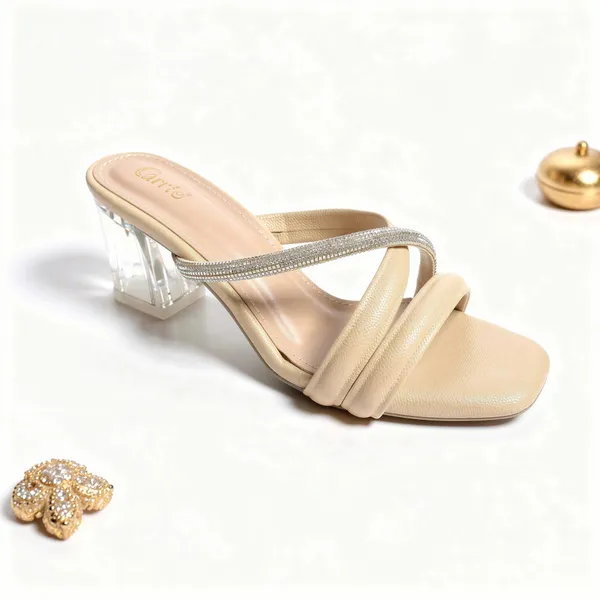 Women’s_Nude_Block_Heel_Sandals_–_Transparent_Heel_Slip-On_Mules_with_Rhinestone_Strap_|_Elegant_Party_&_Wedding_Heels
