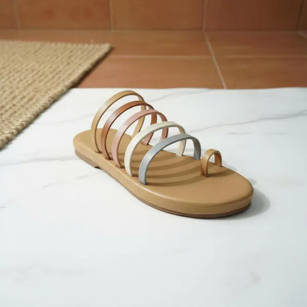 Women’s_Pastel_Multi_Strap_Flat_Sandals_with_Toe_Loop_–_Minimalist_Slip-On_Comfort_Summer_Flats