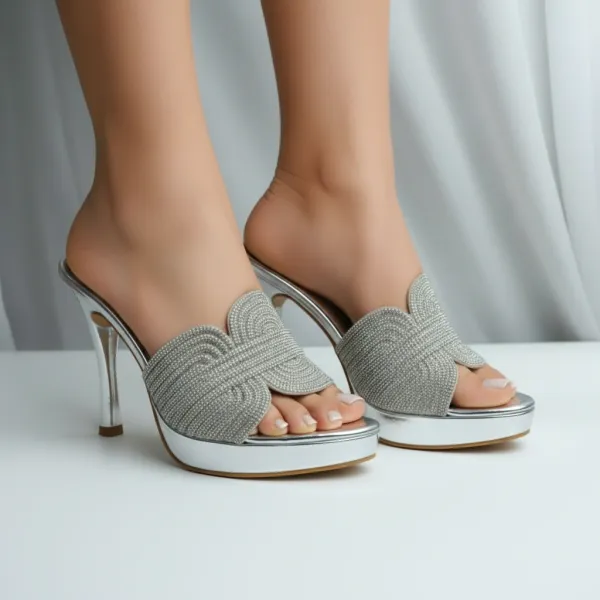 Women’s_Silver_Rhinestone_Platform_Heels_–_Open_Toe_Slip-On_Stiletto_Sandals