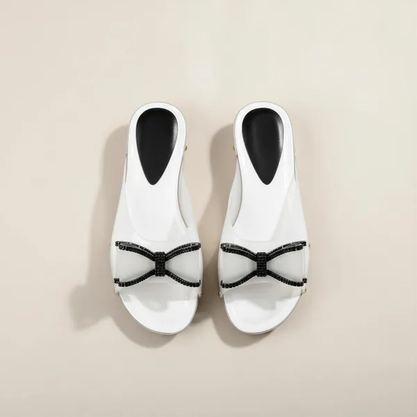 Women's_White_Wedge_Sandals_with_Black_Embellished_Bow_|_Premium_Slip-On_Sandals
