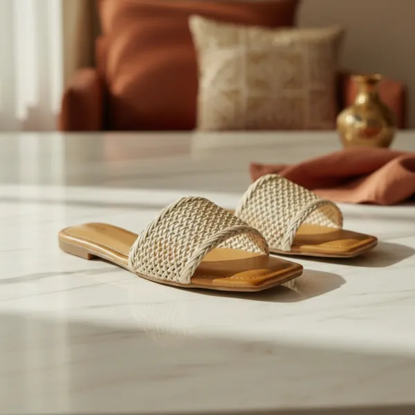 Women’s_Woven_Slide_Sandals_–_Minimalist_Handwoven_Strap_Flats_with_Cushioned_Insole_&_Lightweight_Sole