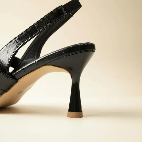 Wosum_Black_Slingback_Heels_for_Women_|_Pointed_Toe_Gold_Buckle_Heels