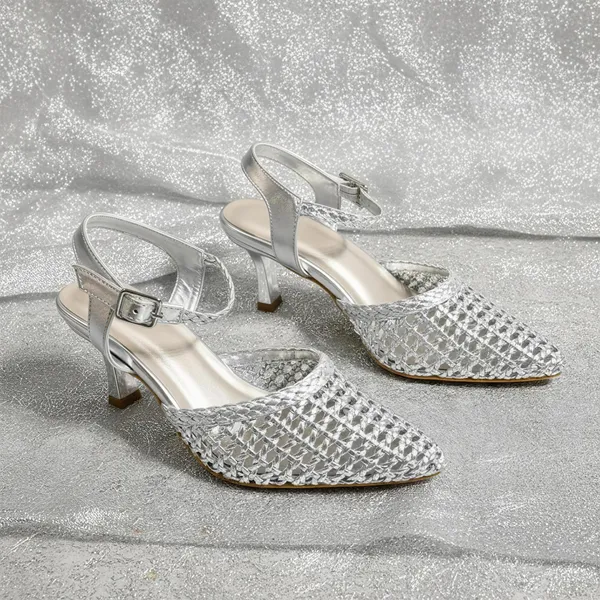 Wosum_Celeste_Silver_Woven_Slingback_Kitten_Heels
