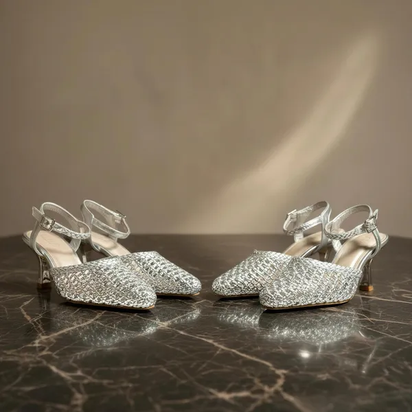 Wosum_Celeste_Silver_Woven_Slingback_Kitten_Heels
