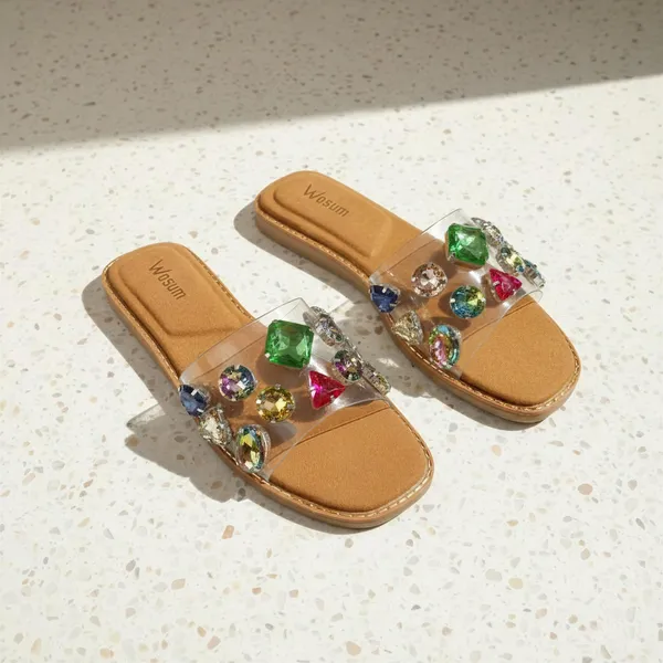 Wosum_Luxe_Prism_Crystal_Transparent_Slide_Sandals_for_Women_|_Multicolor_Gemstone_Embellished_Flat_Slip-On_Sandals