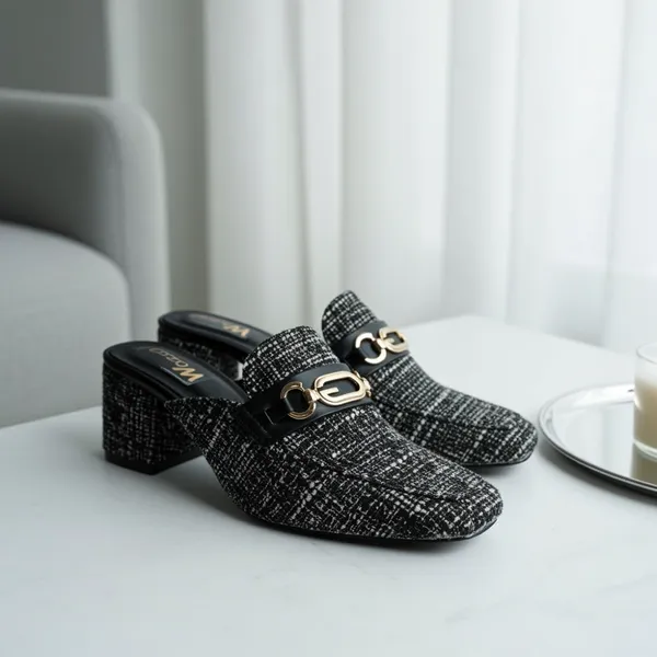 bLACK_Luxe_Tweed_Block-Heel_Mules_with_Gold_Horsebit_Accent