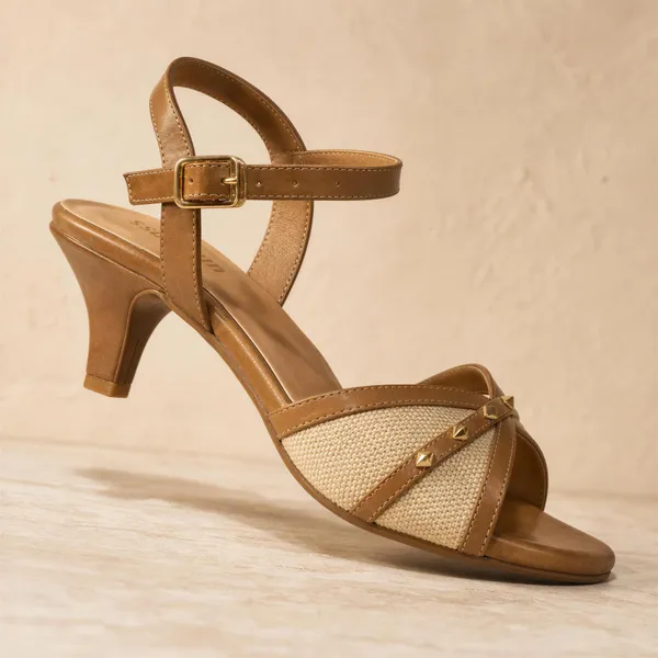 Wosum_Women's_Beige_&_Camel_Kitten_Heel_Sandals_with_Studded_Cross_Straps_|_Premium_Party,_Office_&_Wedding_Heels