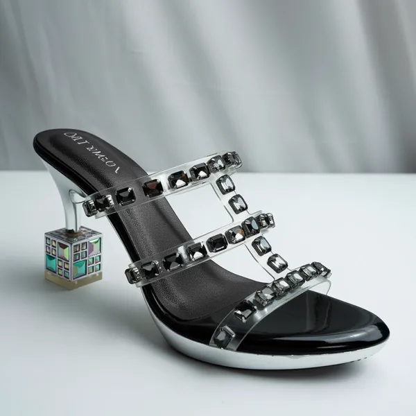 urora_Prism_Crystal_Block-Heel_Sandals_–_Mirror_Silver_/_Jet_Black