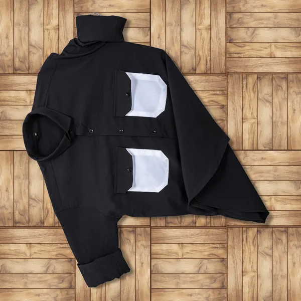 Black_Cotton_Blend_Solid_Full_Sleeve_Shirt_For_Men