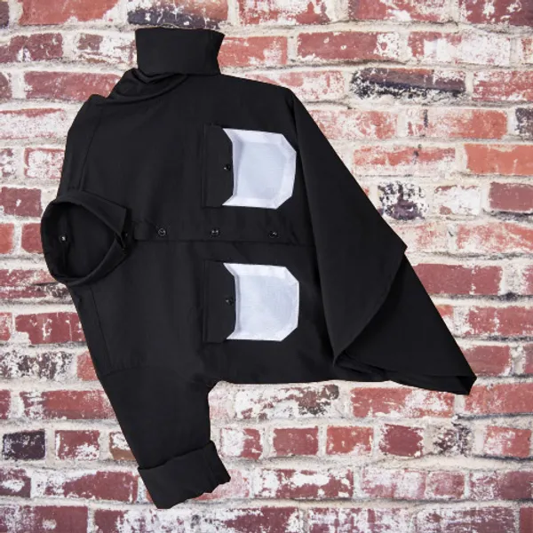 Black_Cotton_Blend_Solid_Full_Sleeve_Shirt_For_Men