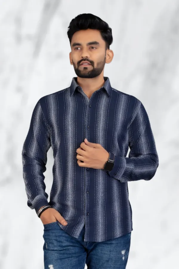 Blue_Cotton_Blend_Striped_Full_Sleeve_Shirt_For_Men