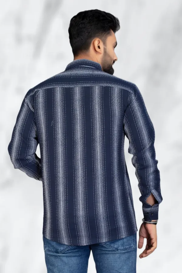 Blue_Cotton_Blend_Striped_Full_Sleeve_Shirt_For_Men