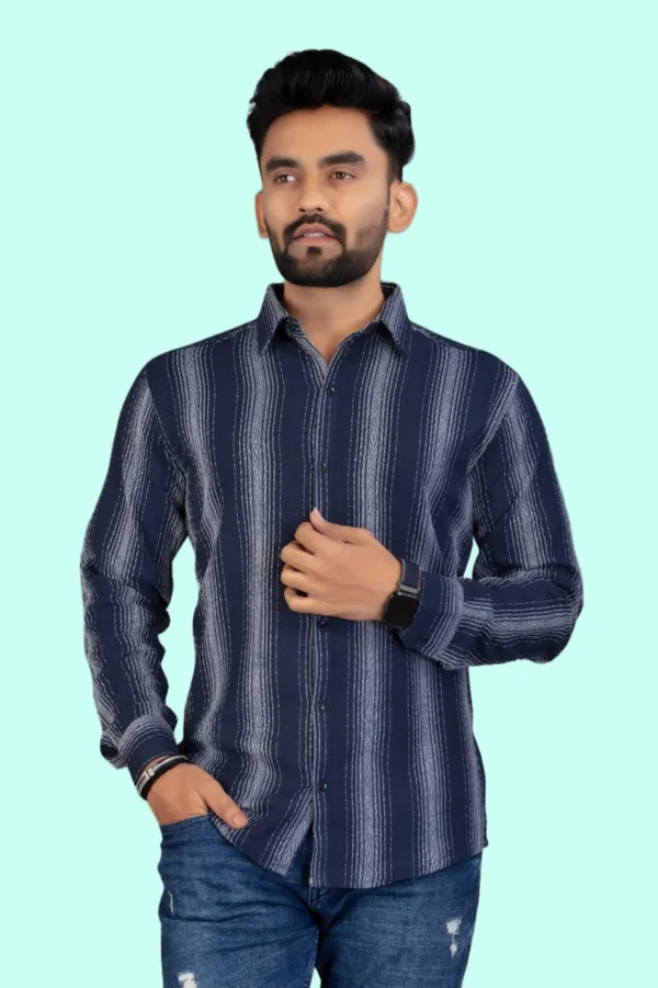Blue_Cotton_Blend_Striped_Full_Sleeve_Shirt_For_Men