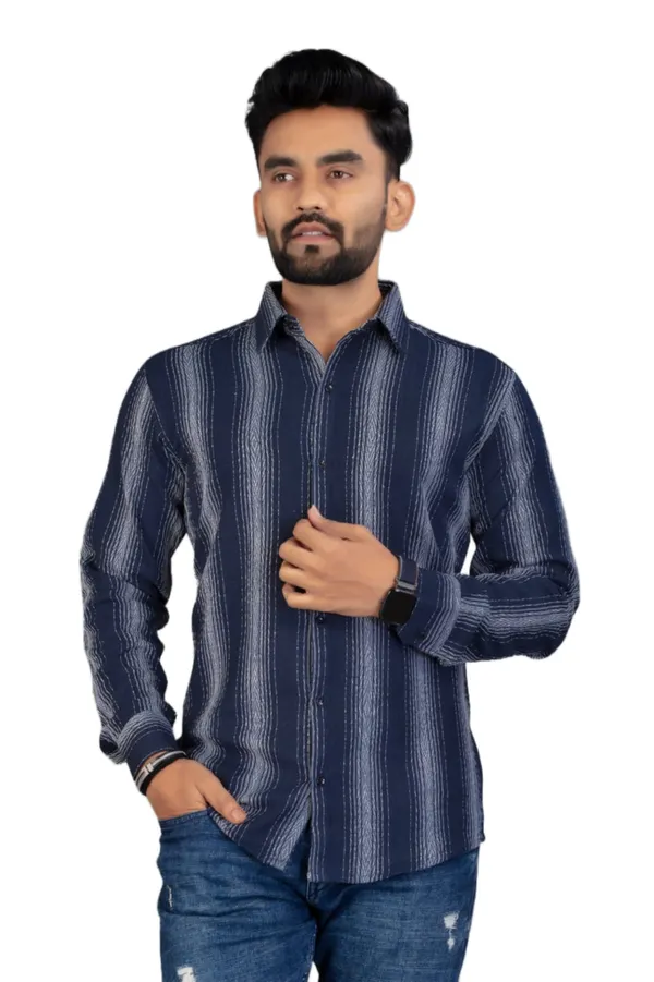 Blue_Cotton_Blend_Striped_Full_Sleeve_Shirt_For_Men