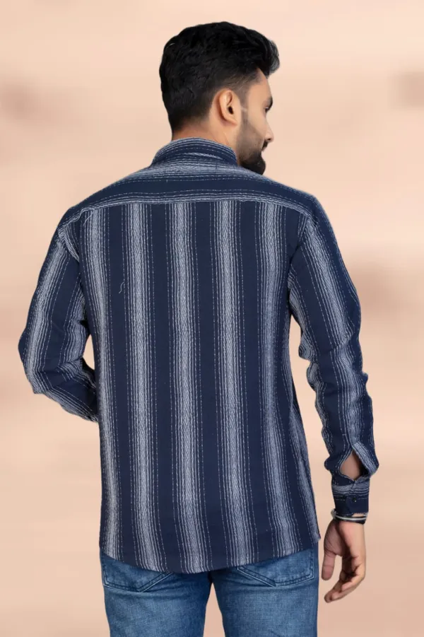 Blue_Cotton_Blend_Striped_Full_Sleeve_Shirt_For_Men